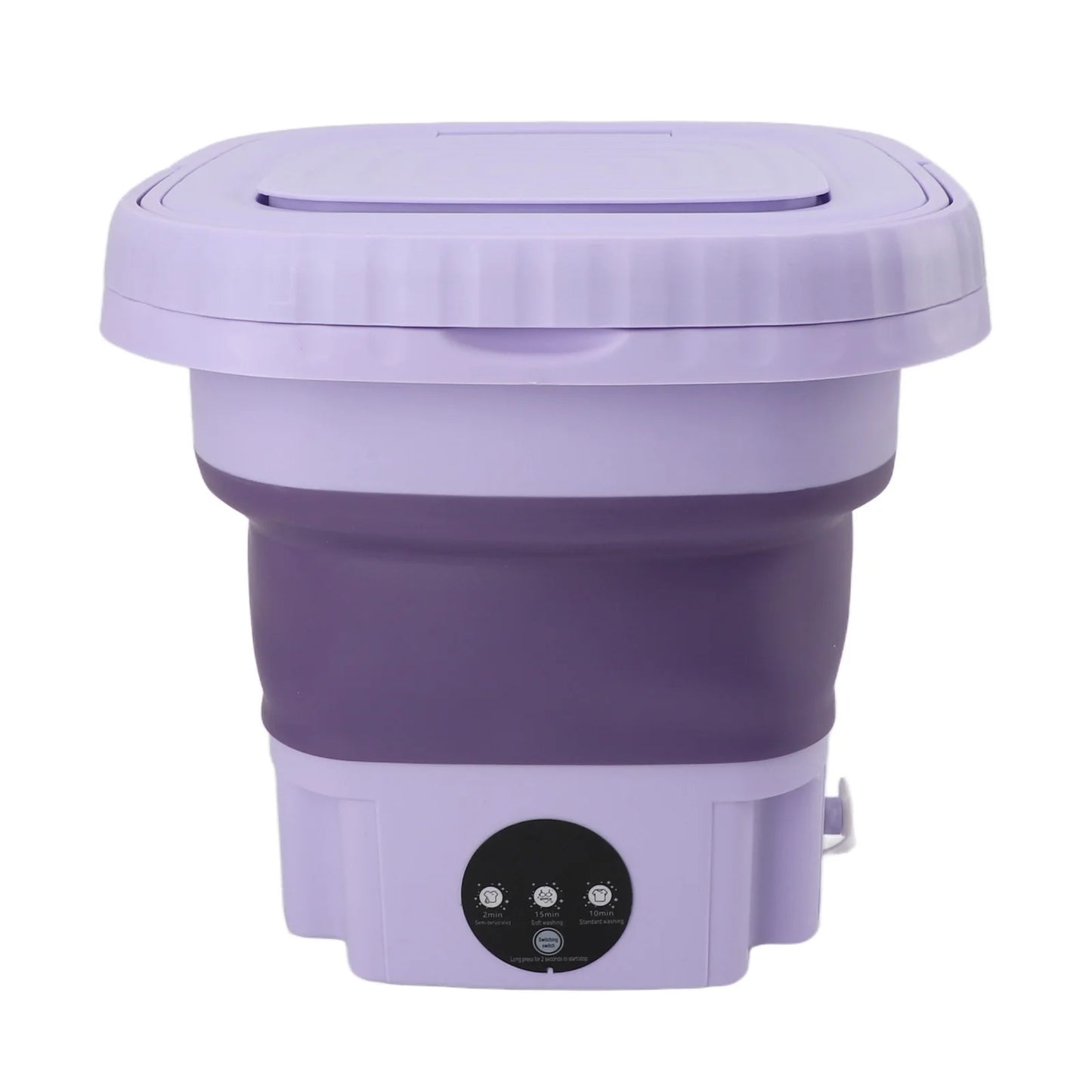 Portable Washing Machine 11L ABS PP Automatic Mini Foldable Bucket Washer with Drainage Pipe for RV Travel Apartment