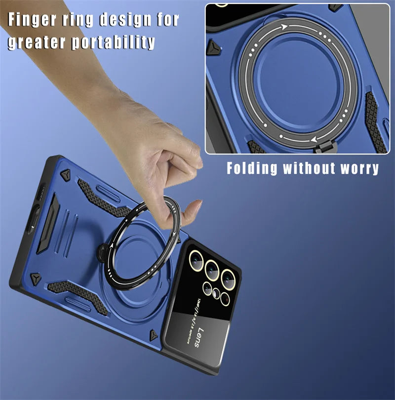 For Samsung Galaxy S22 Ultra Case Magnetic Ring Stand Armor Case For Samsung S22 + Plus S 22 Ultra Magsafe Wireless Charge Cover