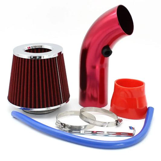 Universal 76mm 3'' High Flow Air Filter Intake Pipe Filter Car Modification Mushroom Head High Cold Air-Filter Aluminum Pipe Kit