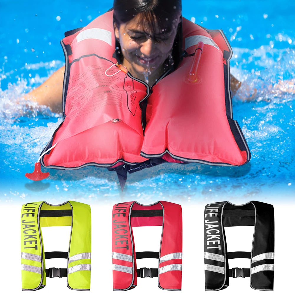 Automatic Inflatable Adults Life Jacket Adult Life Vest Safety Float Suit for Kayaking Fishing Surfing Canoeing Survival Jacket