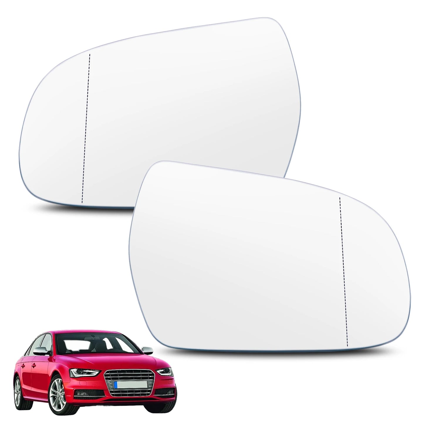 For Audi A3 A4 A5 S3 S4 S5 Quattro 2011 2012 2013 - 2017 Left Right Side Mirror Glass Wing Mirror Stick On Rearview No Based