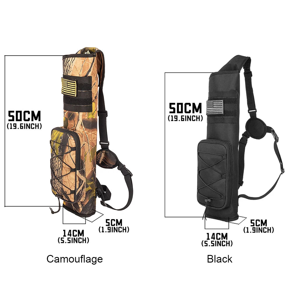 Archery Quiver Bag Portable Shoulder Bag Bottom Thickening Adjustable Strap for Outdoor Archery Hunting Accessories