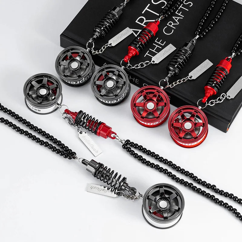 Creative Wheel Hub Brake Shock Absorber Car Pendant Up-market Customization Car Interior Ornaments Accessories