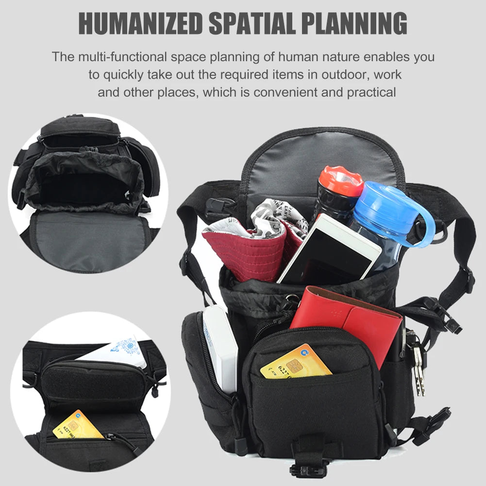 Molle Pouch Waist Belt Packs Lure Fishing Accessories Storage Zipper Bags nylon wallet Outdoor Camping Hiking Travel Leg Bag