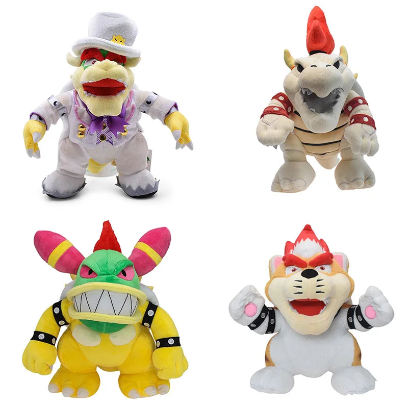 Mario Bros Bowser JR Plush Toys Koopa Meowser Stuffed Doll Fury Bowser Dragon King K.Rool Anime Peluches Dolls Halloween Gifts