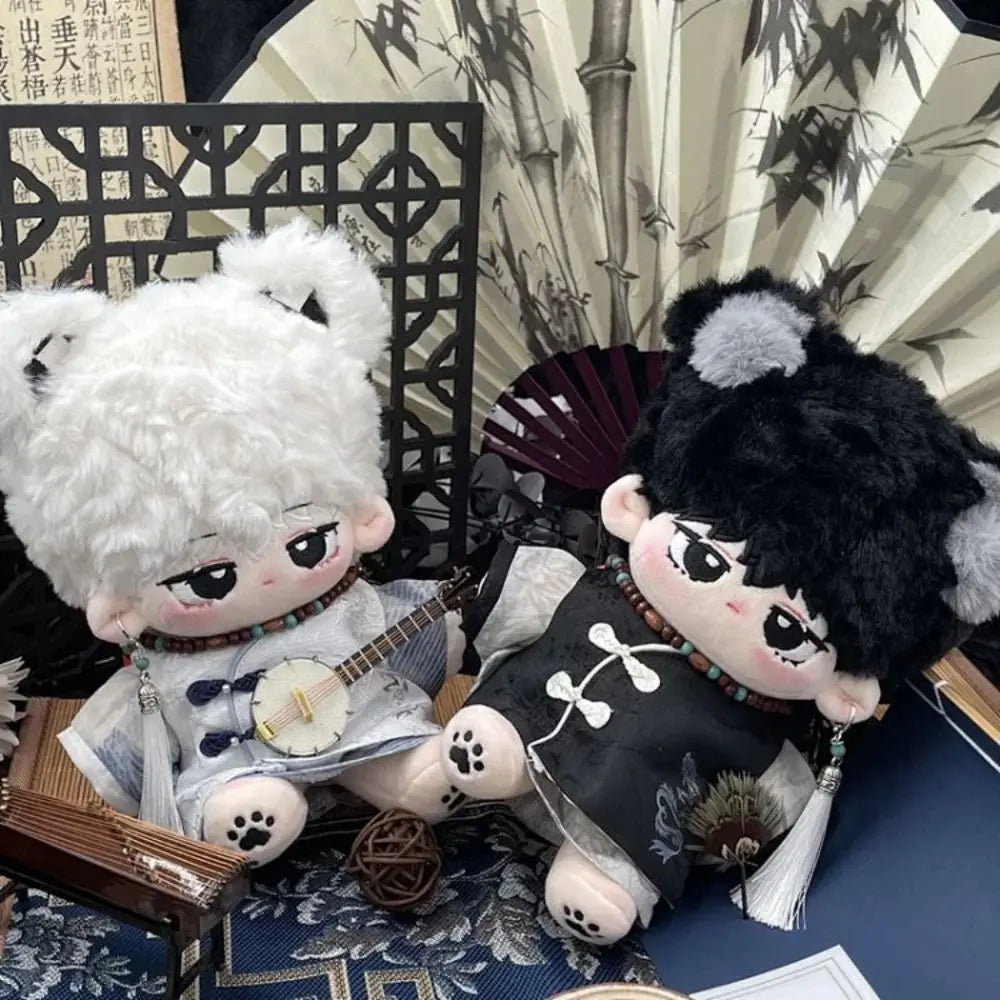 20CM Doll Clothes Ancient Costume Suit Chinese Style Tops T-shirt Coat Vest Pants Set Cotton Plush Toys Clothing Accessories