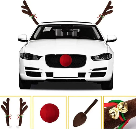 Christmas Car Decoration Deer Horn Christmas Deer Horn Car Kit Car Christmas Gift Set Car Accessories Decoration Pendant