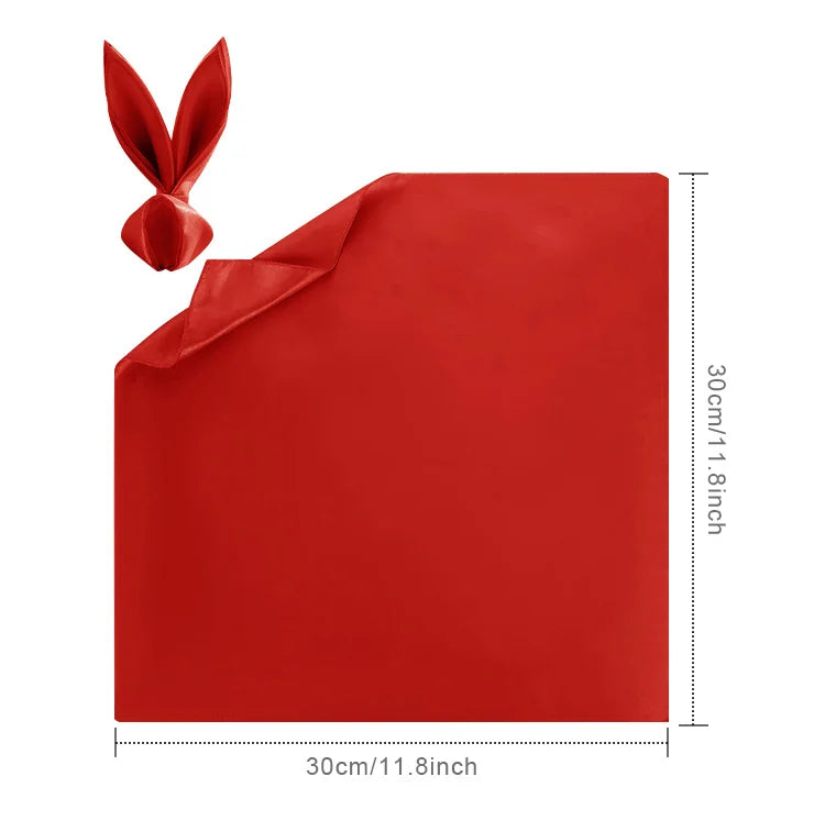 10Pcs Champagne Satin Table Napkin 30X30cm Soft Handkerchief White Wedding Banquet Square Table Napkins Dinner Party Decoration