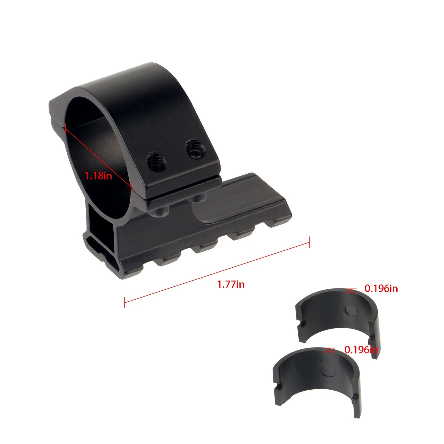 34mm Hunting Accessories Tube Scope Mount 25.4mm/30mm Diameter Ring Adapter 20mm Base Mount