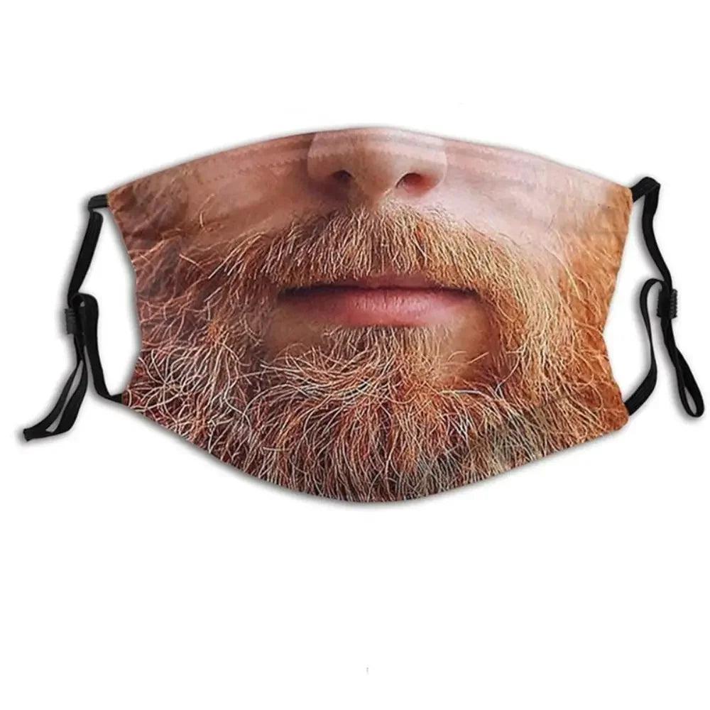Facial Expression 3D Three-dimensional Mask Personality Printed Funny Printed Mask Cotton Imitation Party Cosplay Mask Gifts