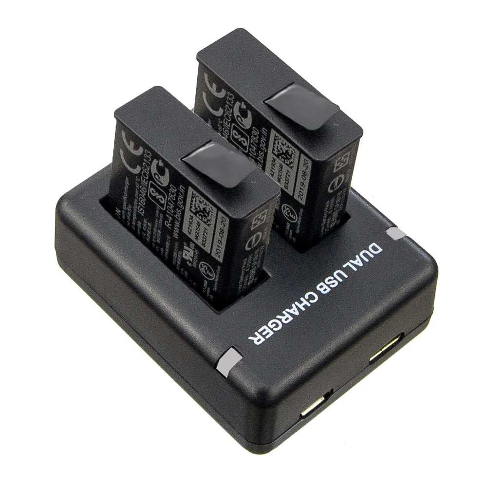 ORBMART Double Dual Port Slot Battery Charger For Go Pro Gopro Hero 8 5 6 7 Black Sport Camera Accessory With Usb Cable Travel