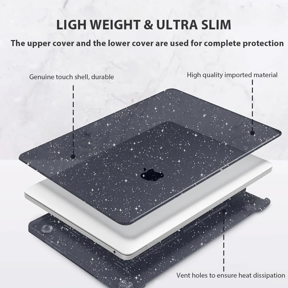 Laptop Case For MacBook Air13 M1 M2 M3 Air 13.3 13.6 Cover Leaves no Fingerprints For Pro 14 Case New Pro 16 Macbook Accessories