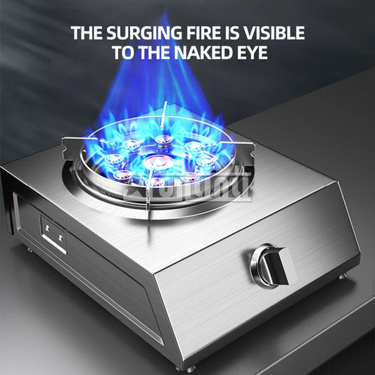 Stainless Steel Gas Cooker Kitchen Single Stove Desktop Cocinas De Gas Energy-saving Flameout Protection Kuchenka Gazowa