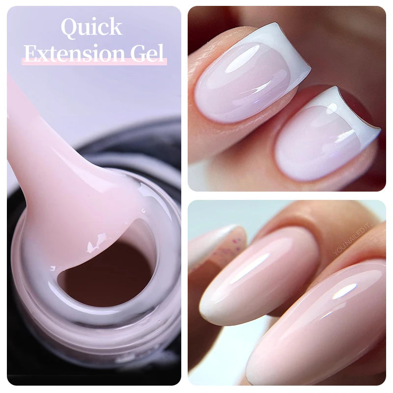 UR SUGAR 7.5ml Acrylic Extension Nail Gel Quick Building Clear Pink Gel Polish Nail Tips extension nail gel  Nail Art Soak Off