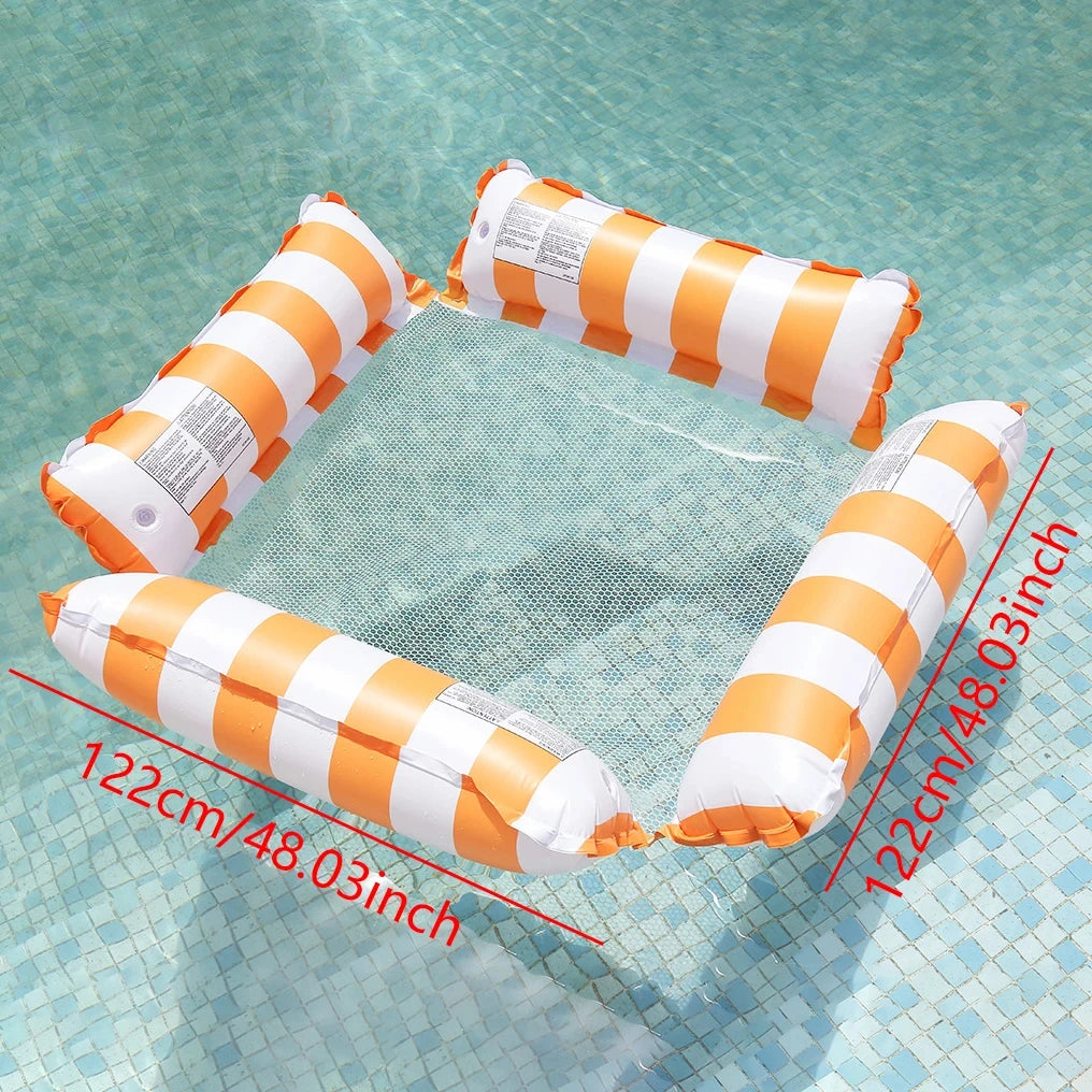Water Hammock Recliner Inflatable Floating Swimming Mattress Pool Float Mats Sea Mattress Pool Party Inflatable Pool Accessories