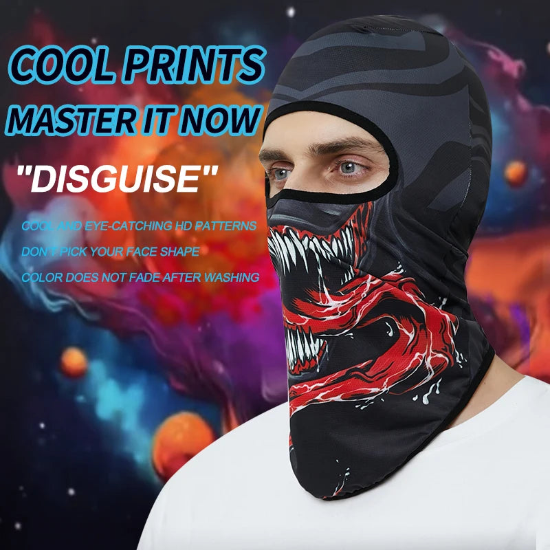 KUPOSS Funny Balacalava Summer Sun Protection Motorcycle Full Face Mask High Elasticity Breathable Quick Drying Headgear