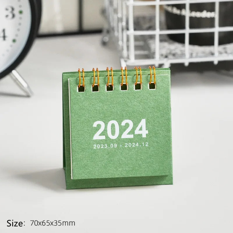 2024 2025 English Mini Desk Calendar Creative Office Decoration Desktop Calendar Daily Memo Calendar Learning Planner