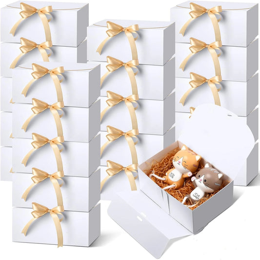 10pack ramadan Gift Boxes with ribbon Paper Eid Mubarak 2023 Xmas Party Home Decoration New Year 2024