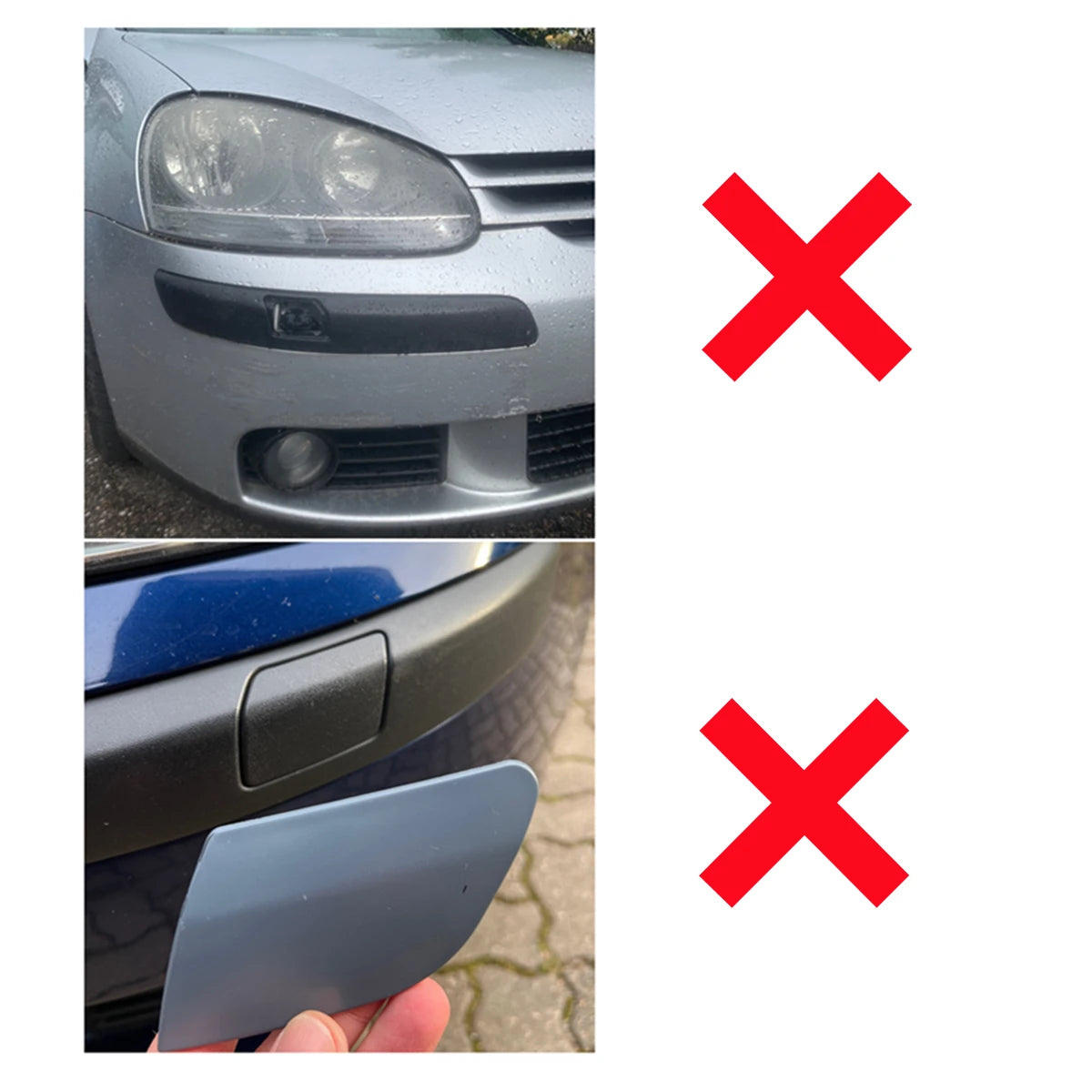 1K5955110A 1K5955109A New 1pc Unprimed Front Bumper Headlight Washer Nozzle Cover Cap For VW Golf MK5 5 GTI Jetta Rabbit Not R32