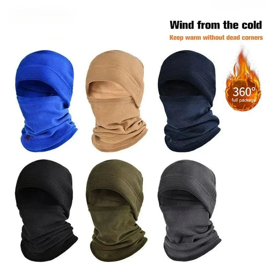Winter Polar Coral Fleece Men Face Mask Neck Warmer Balaclava Beanies Thermal Head Cover Sports Scarf Ski Caps Warm Accessories