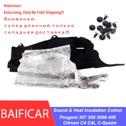 Baificar Brand New Engine Compartment Soundproof  Sound & Heat Insulation Cotton For Peugeot 307 308 408 Citroen C4L C-Quatre