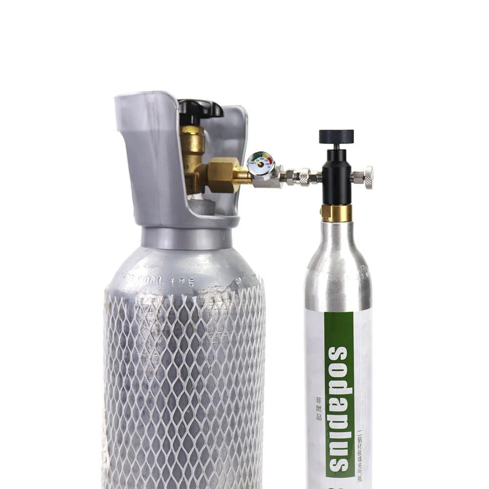 Soda Co2 Cylinder Tank Refill Adapter Filling Station Fit Fit Sodastream Blue CO2 Cylinder(Tr21-4 Thread) W21.8-14 Or CGA320