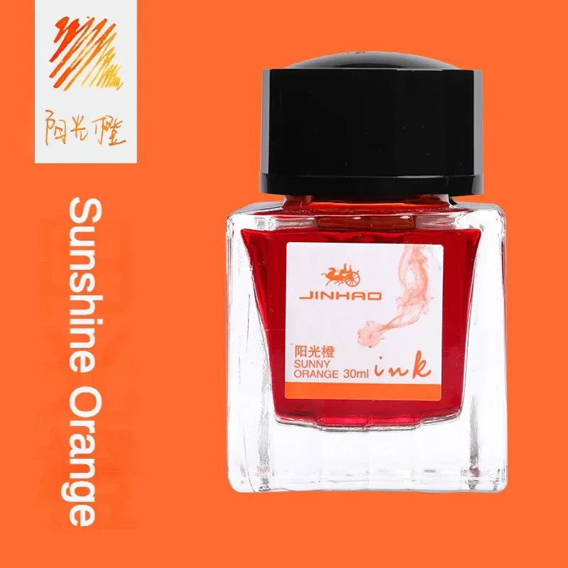 JINHAO 30/50/100ml Fountain Pen Ink Non-carbon Cartridge Refill Glass Bottled Fountain Pen Ink Stationery Office School Supplies