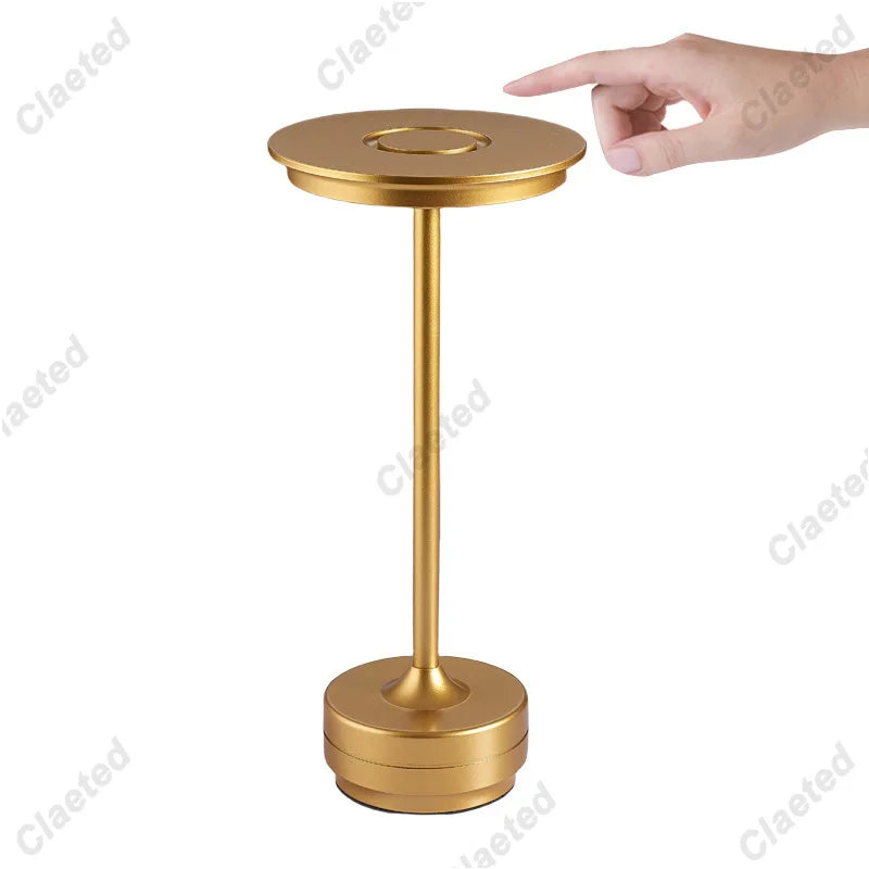 Rechargeable Table Lamp LED Touch Sensor Desktop Night Light Wireless Reading Lamp for Restaurant Hotel Bar Bedroom Decor Light