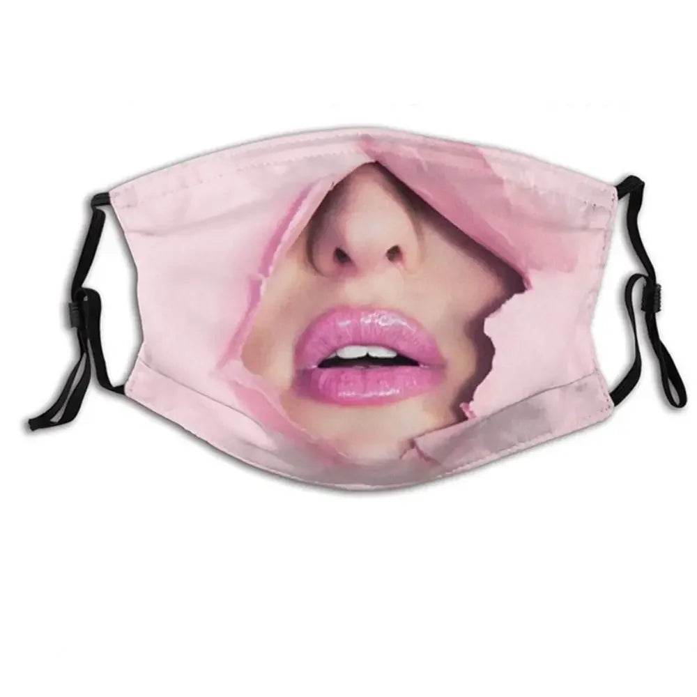 Facial Expression 3D Three-dimensional Mask Personality Printed Funny Printed Mask Cotton Imitation Party Cosplay Mask Gifts