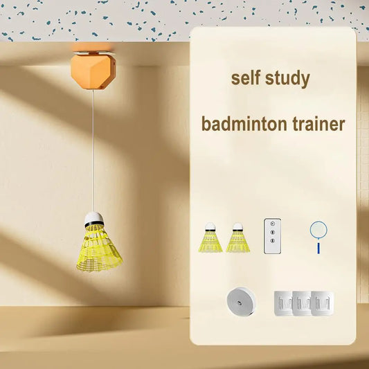 1 Set Self Study Badminton Trainer Solo Training Companion Adjustable Rebound And Spin For Children Learning To Play Badminton