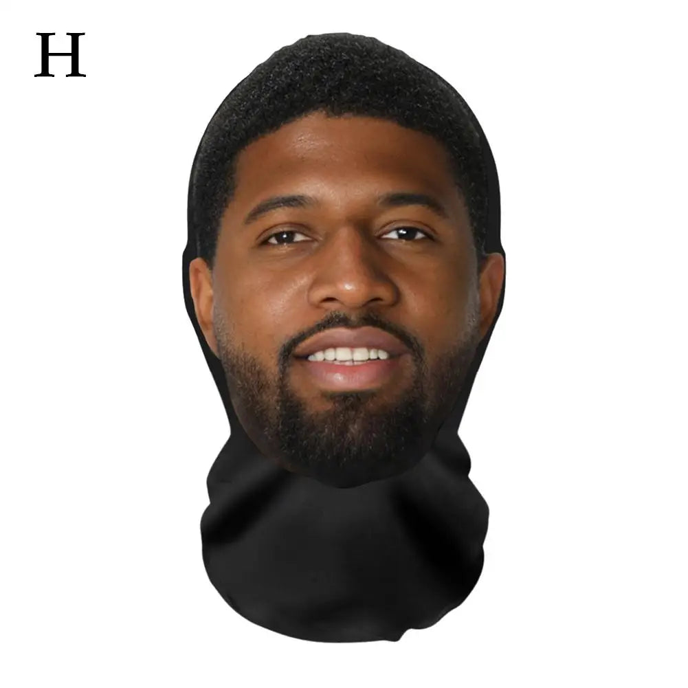 American Basketball League Star,3D Printed Mask, Polyester Material, Suitable For Sports Funny Costume Cosplay Adult Breathable