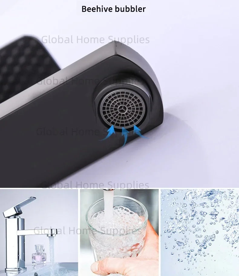 Bathroom Water Hot and Cold Faucet Single Handel Single Hole Deck Mounted Plastic Washbasin Bathtub Faucet G1/2