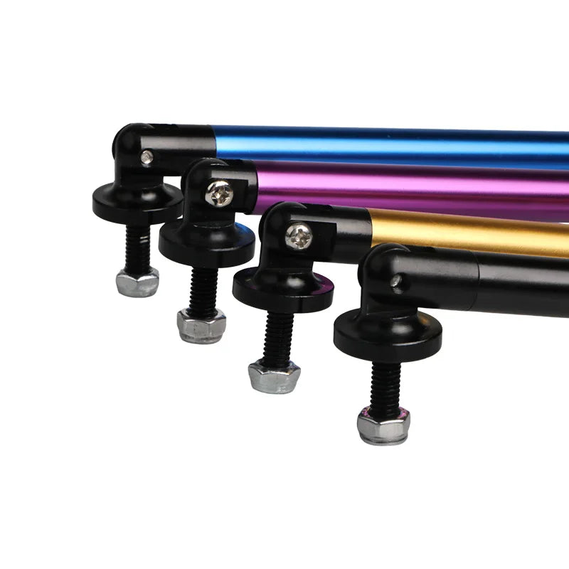 1 Pair Universal JDM Adjustable Car Front Frame Bumper Lip Protector Rod Support Bars Decor Lip Rod Splitter Strut Tie Bar Kits