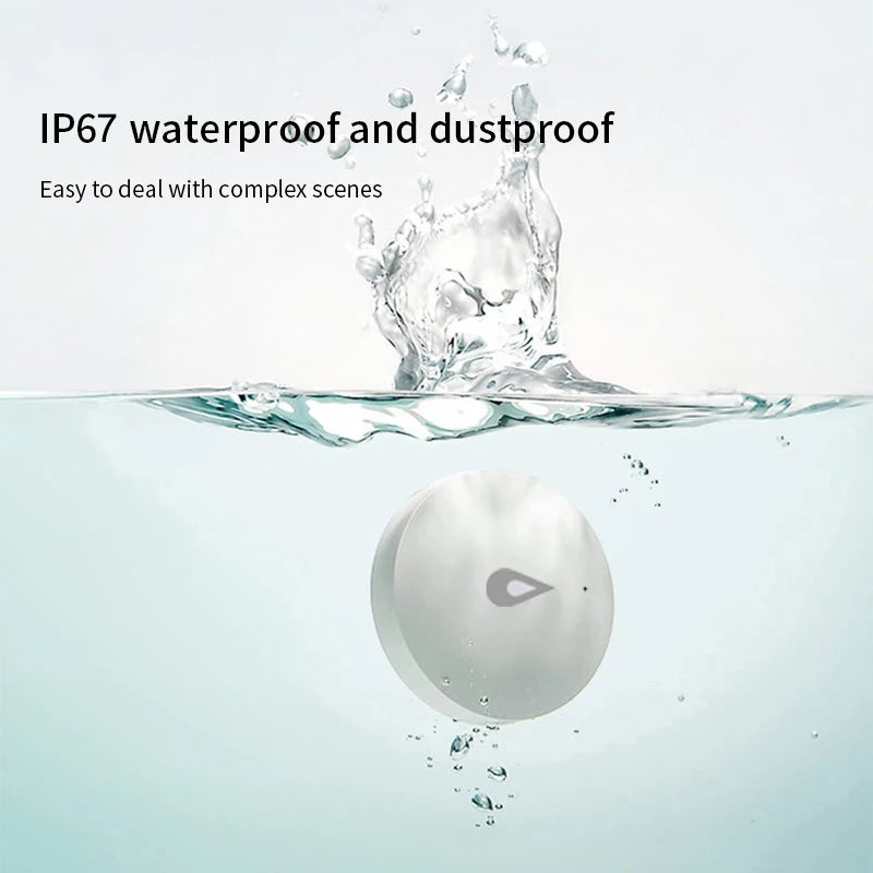 Tuya Smart Zigbee Water Leakage Sensor Flooding Level Detector App Real Time Feedback Home Automation Support Alexa Google