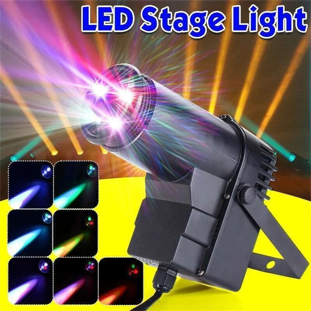 Led Spot Lights DMX512 Voice Controlled Rotating Stage Light With Stand for Home Party KTV Bar Dropship