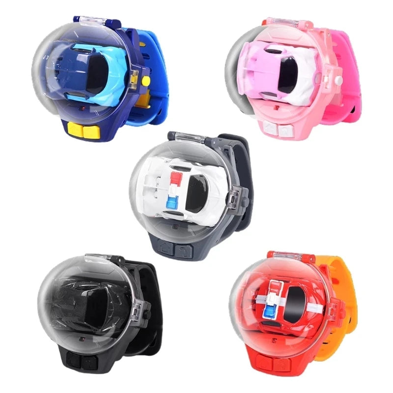 2.4G Children's Mini Watch Remote Control Car Toy Novelty RC Car Toy Cartoon Portable USB Charging Watch Car Kid Birthday Gift