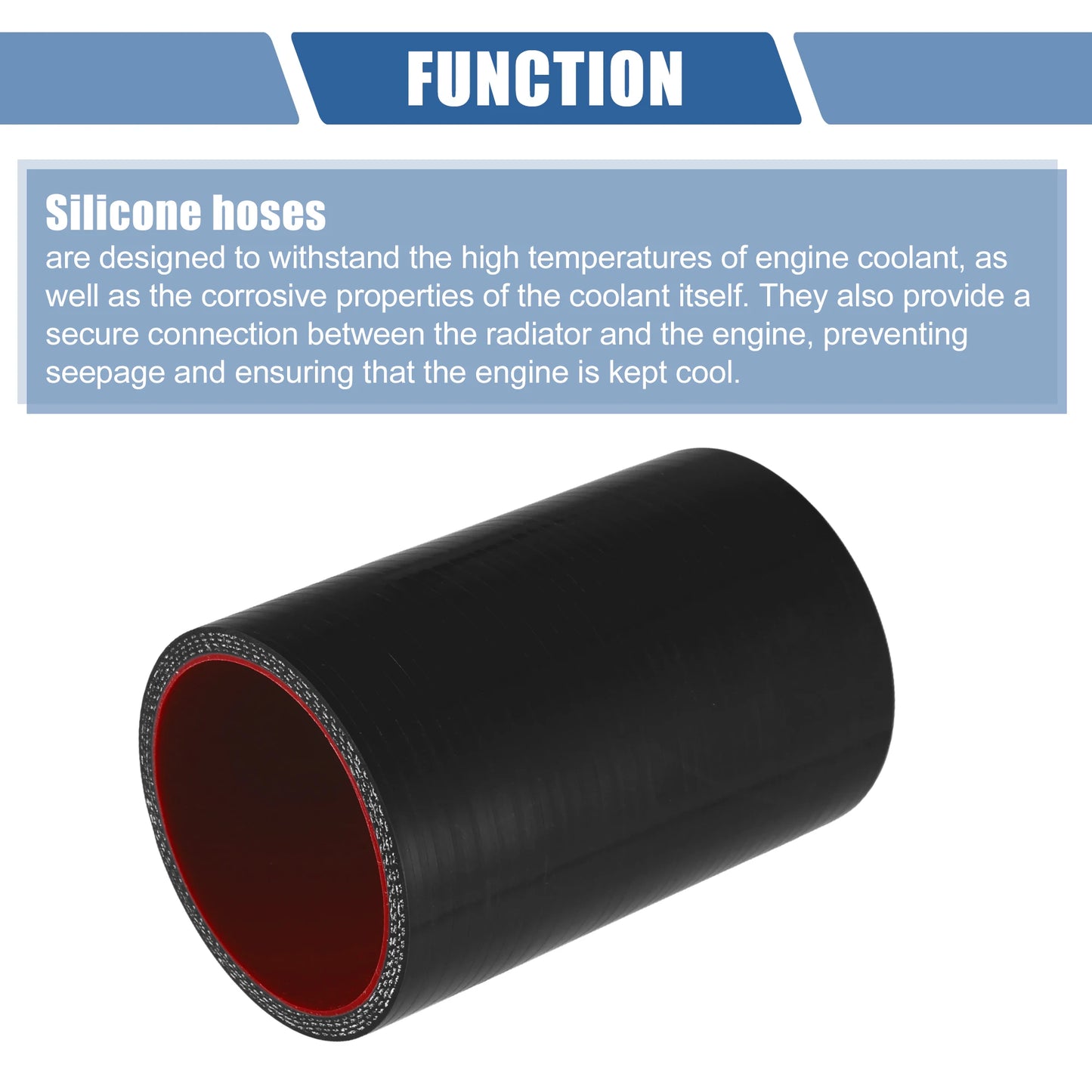 UXCELL 22mm 28mm 30mm 35mm 40mm 42mm 54mm 65mm 70mm ID Car Straight Silicone Hose Coupler Intercooler Tube w/ Clamps 100mm L