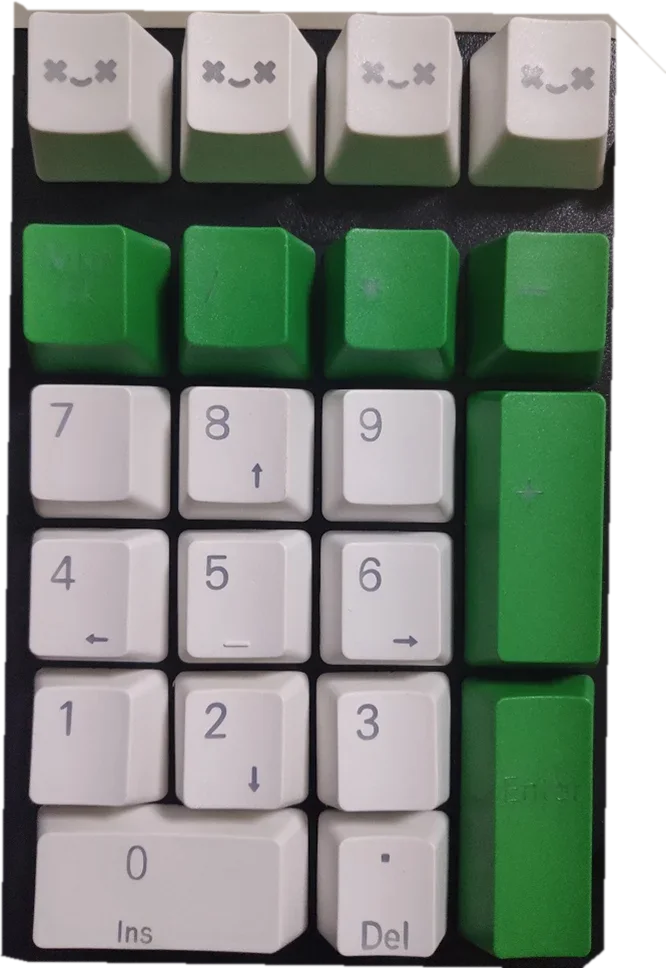 PBT keycap for mechanical keyboard numpad cherry mx backlit translucent keycaps 21 key num pad use