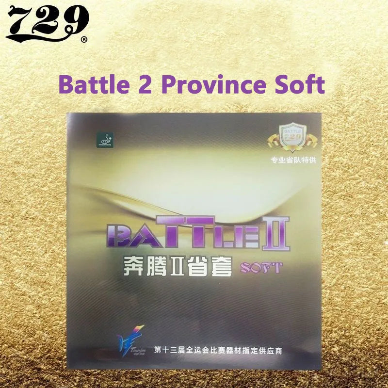 Original 729 Friendship BATTLE 2 Provincial Soft Pips-in 729 Table Tennis Rubber Ping Pong Sponge