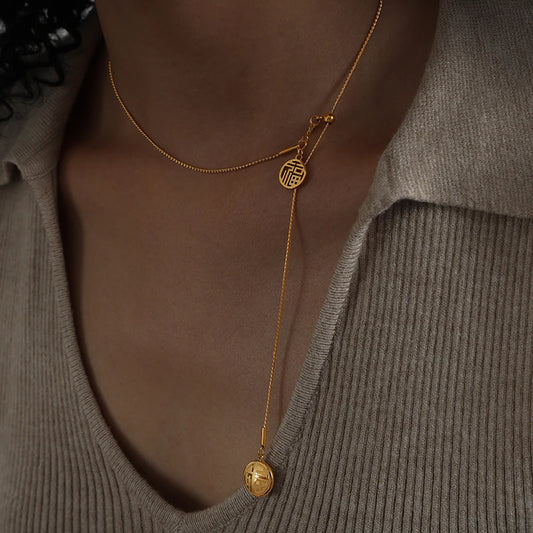 Cute Necklace For Women Stainless Steel Heart Necklace Fashion Gold Color Necklaces Simple Necklace Birthday Gift
